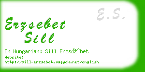 erzsebet sill business card